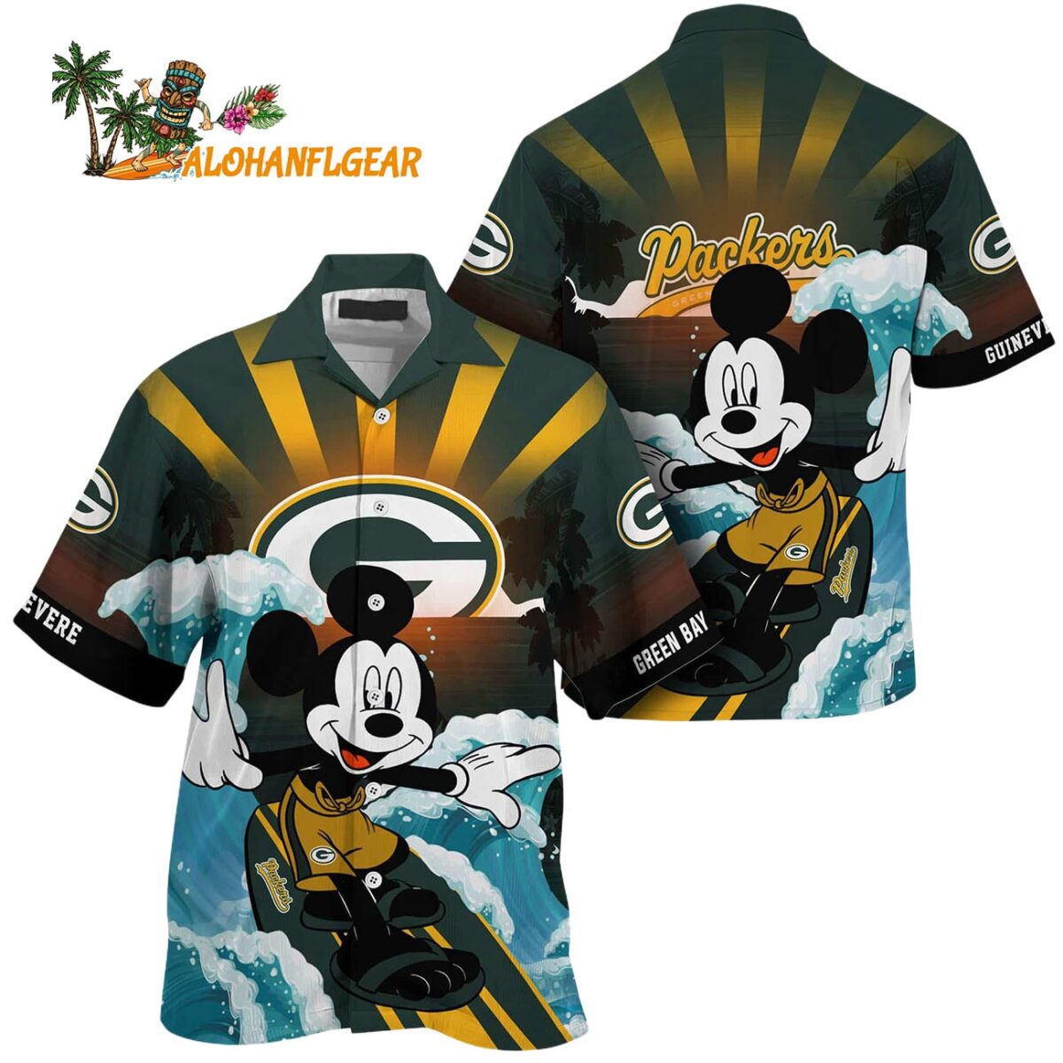 Green Bay Packers Special Mickey Mouse Movies Design Summer Hawaiian Shirt Green Bay Packers Aloha Shirt 1