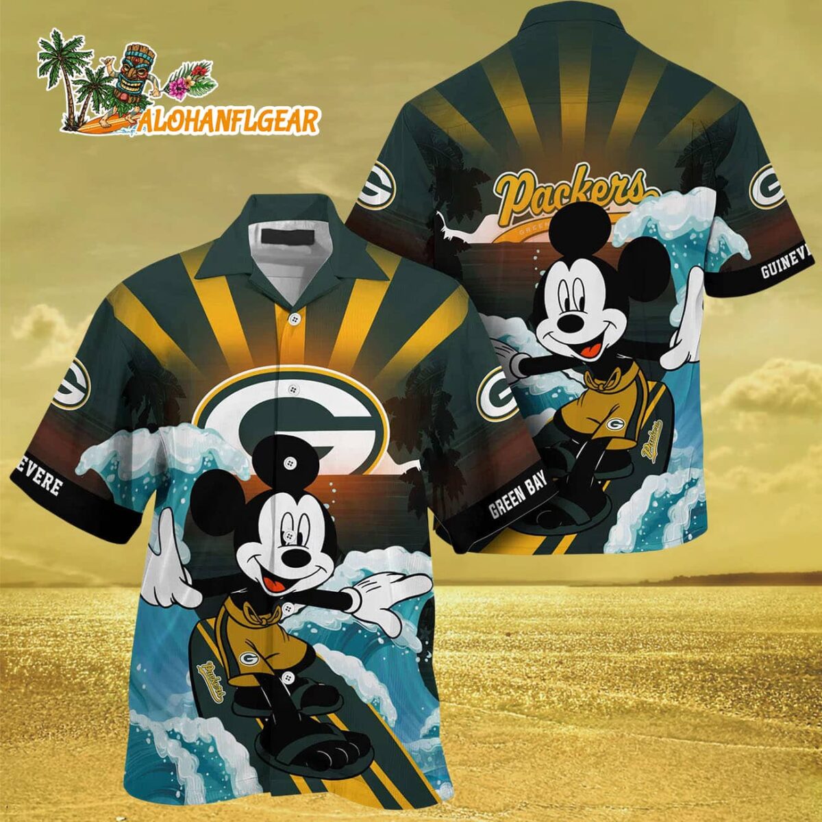 Green Bay Packers Special Mickey Mouse Movies Design Summer Hawaiian Shirt Green Bay Packers Aloha Shirt 3