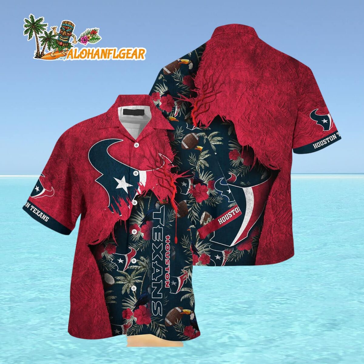 Houston Texans Football Team Summer God Hawaii Shirt Football NFL Hawaiian Shirt 4