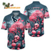 Houston Texans Halloween Skull Pumpkin Hawaiian Shirt Houston Texans Aloha Shirt 1