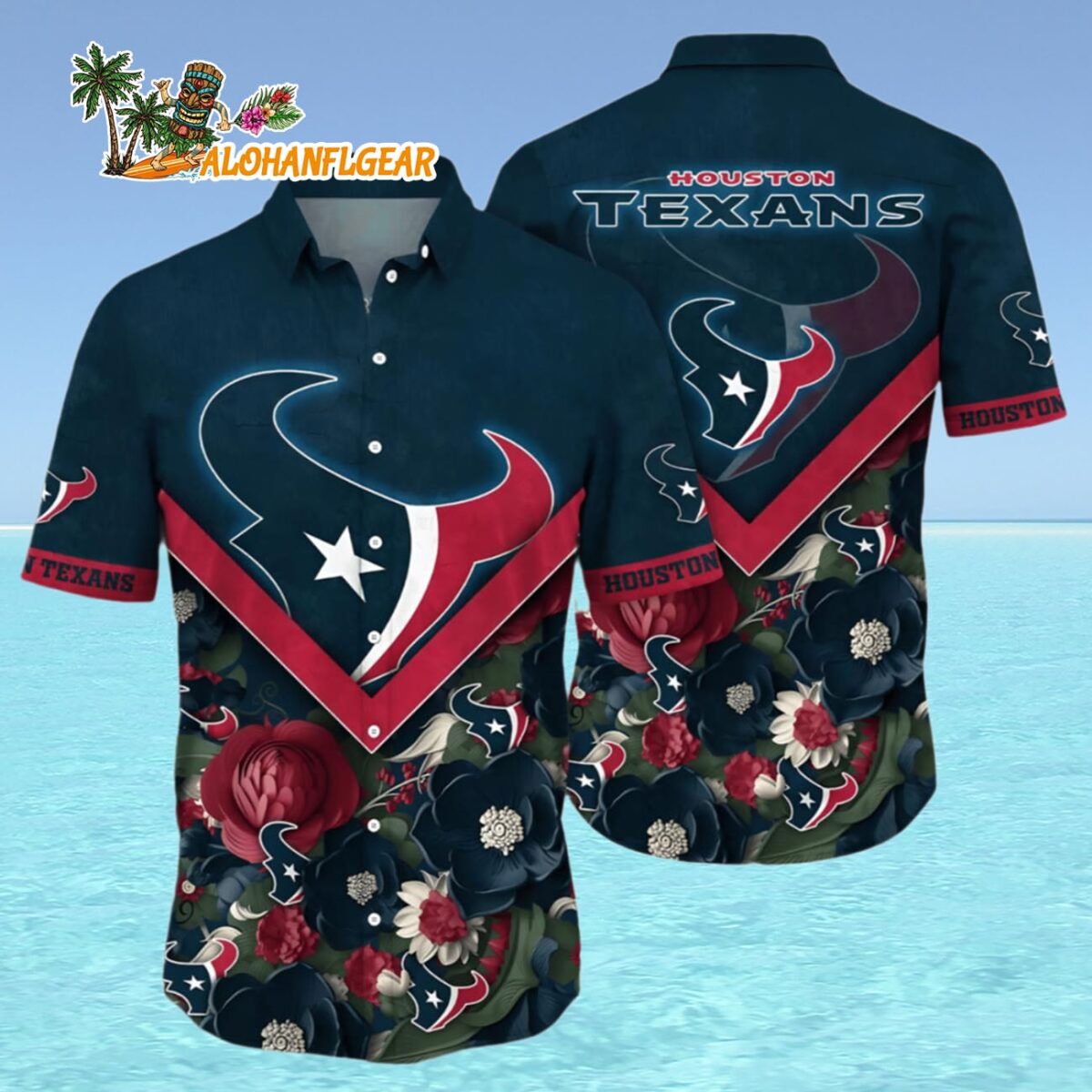Houston Texans Hawaiian Shirt Floral Houston Texans Aloha Shirt 4