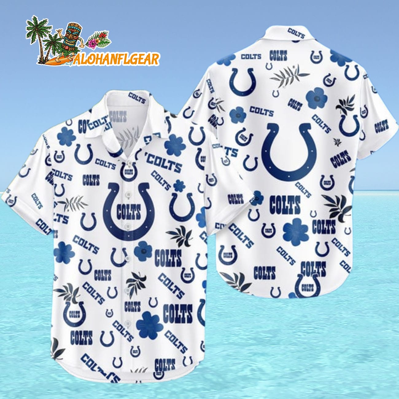 Indianapolis Colts Hawaiian Shirt Tropical Beach, Indianapolis Colts Aloha Shirt Indianapolis Colts Hawaiian Shirt Tropical Beach, Indianapolis Colts Aloha Shirt