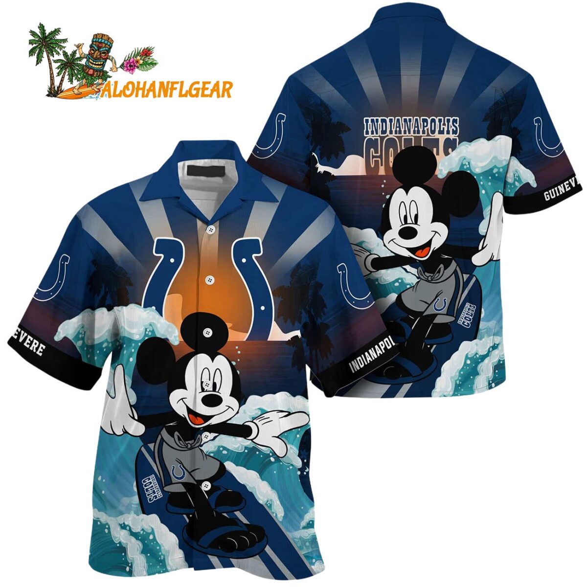 Indianapolis Colts Special Mickey Mouse Movies Design Summer Hawaiian Shirt Indianapolis Colts Aloha Shirt 1