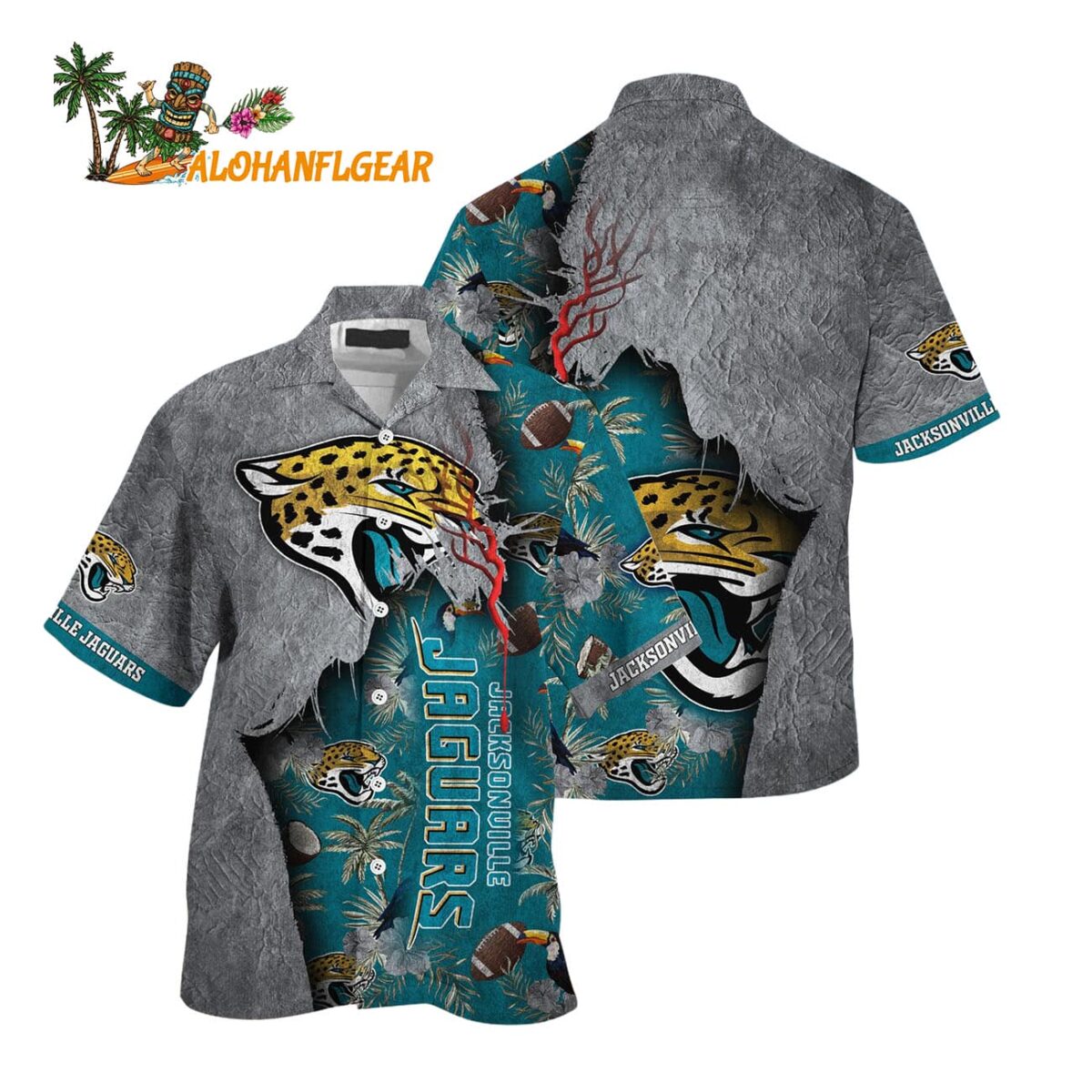 Jacksonville Jaguars Football Team Summer God Hawaii Shirt Football NFL Hawaiian Shirt 1