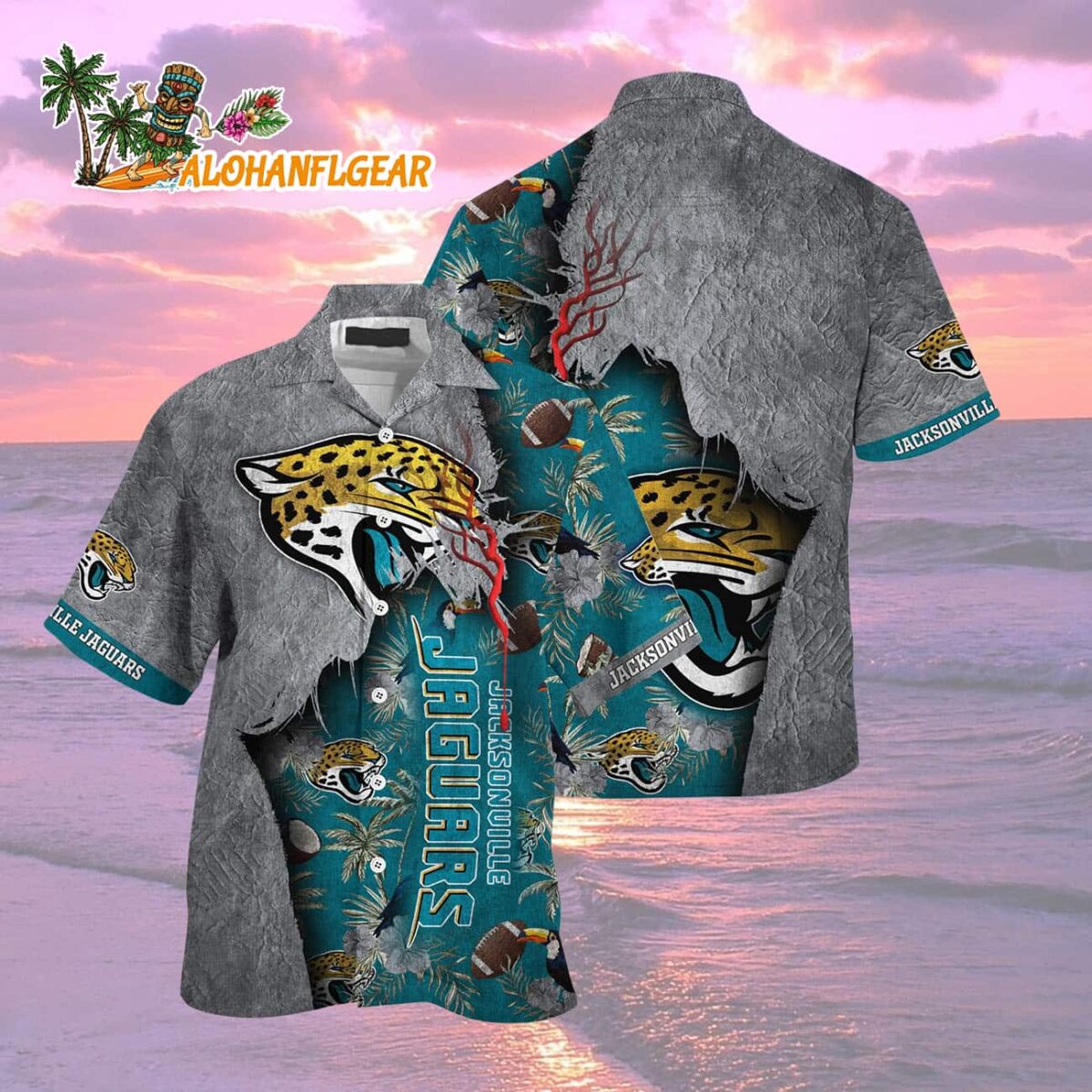 Jacksonville Jaguars Football Team Summer God Hawaii Shirt Football NFL Hawaiian Shirt 2