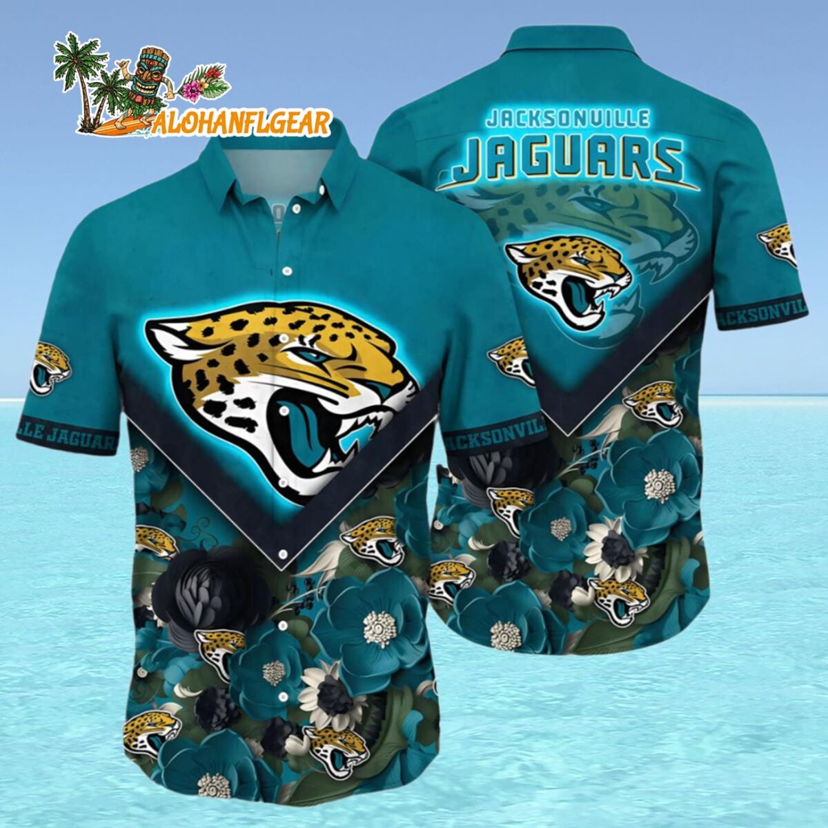 Jacksonville Jaguars Hawaiian Shirt Floral Bloom Graphic Jacksonville Jaguars Aloha Shirt 4