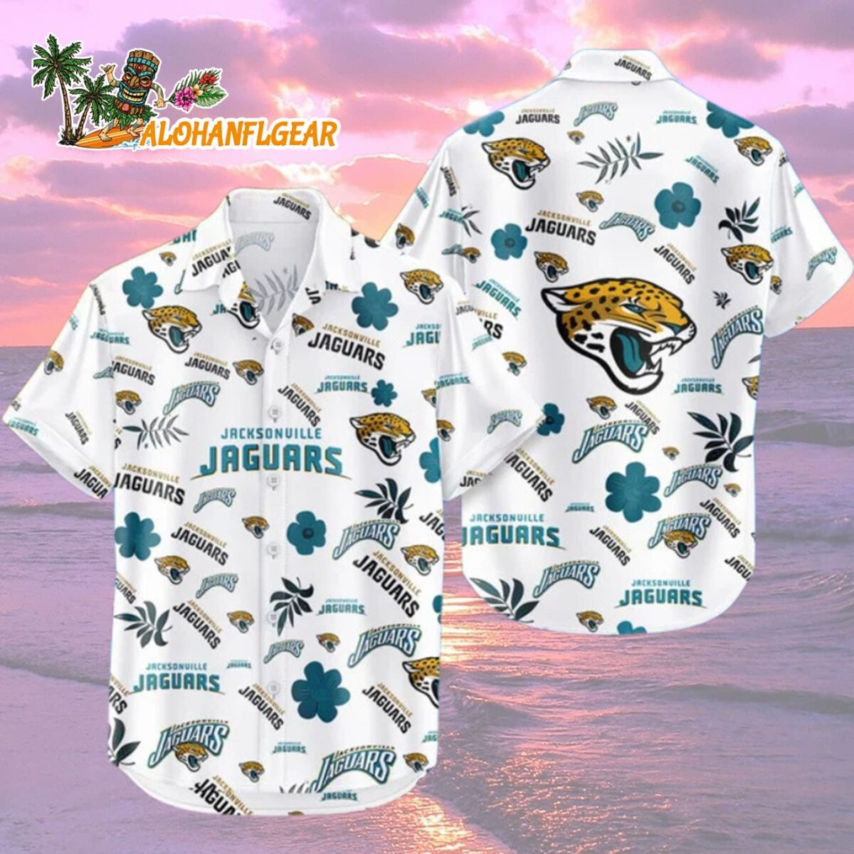 Jacksonville Jaguars Hawaiian Shirt Tropical Beach Jacksonville Jaguars Aloha Shirt 2