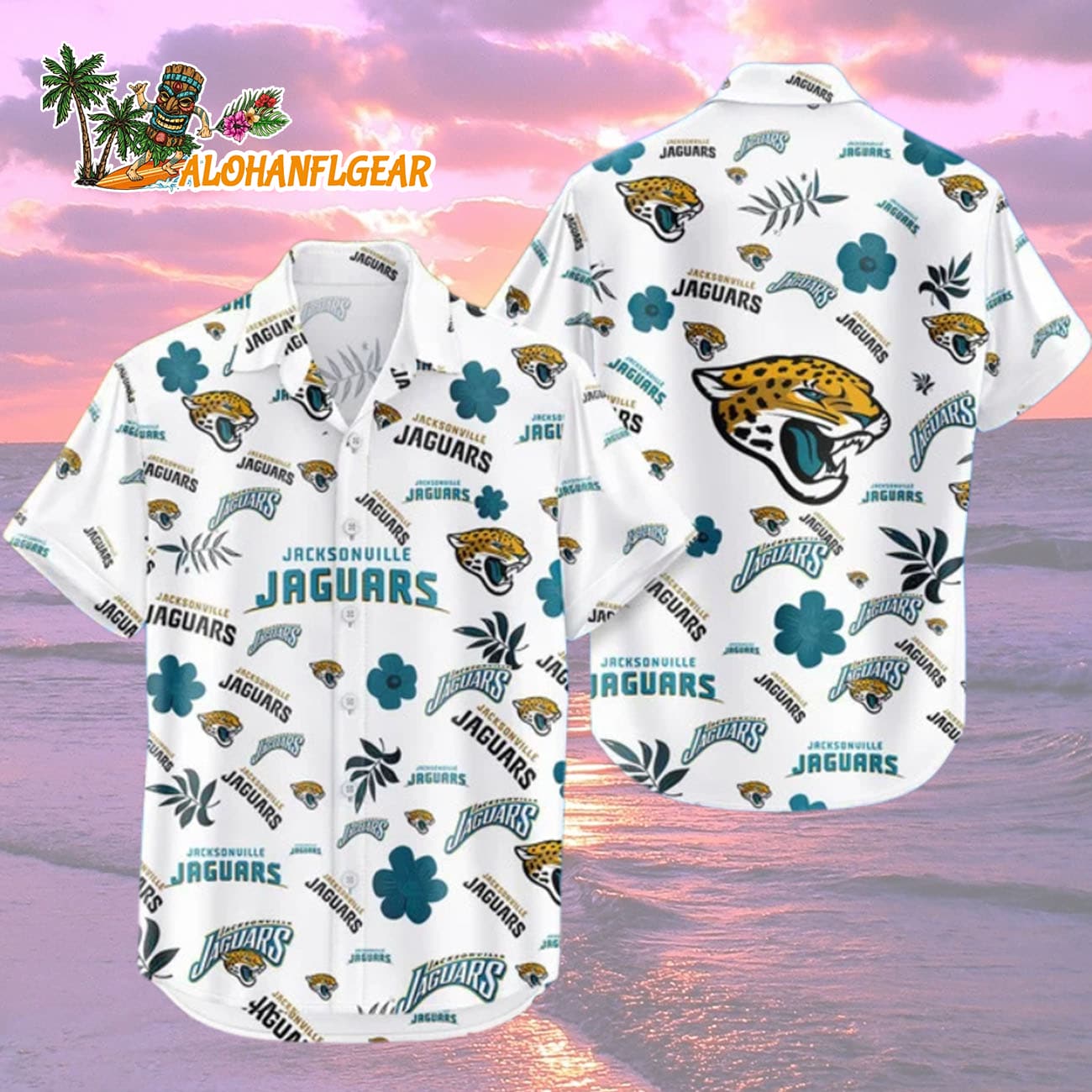 Jacksonville Jaguars Hawaiian Shirt Tropical Beach, Jacksonville Jaguars Aloha Shirt Jacksonville Jaguars Hawaiian Shirt Tropical Beach, Jacksonville Jaguars Aloha Shirt