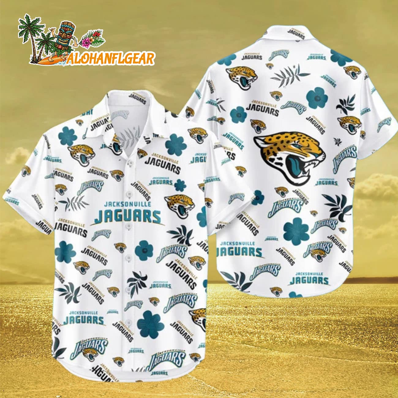 Jacksonville Jaguars Hawaiian Shirt Tropical Beach, Jacksonville Jaguars Aloha Shirt Jacksonville Jaguars Hawaiian Shirt Tropical Beach, Jacksonville Jaguars Aloha Shirt