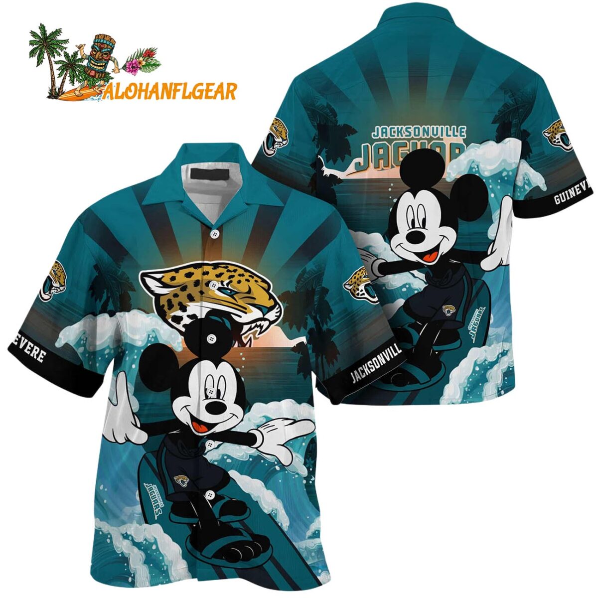 Jacksonville Jaguars Special Mickey Mouse Movies Design Summer Hawaiian Shirt Jacksonville Jaguars Aloha Shirt 1