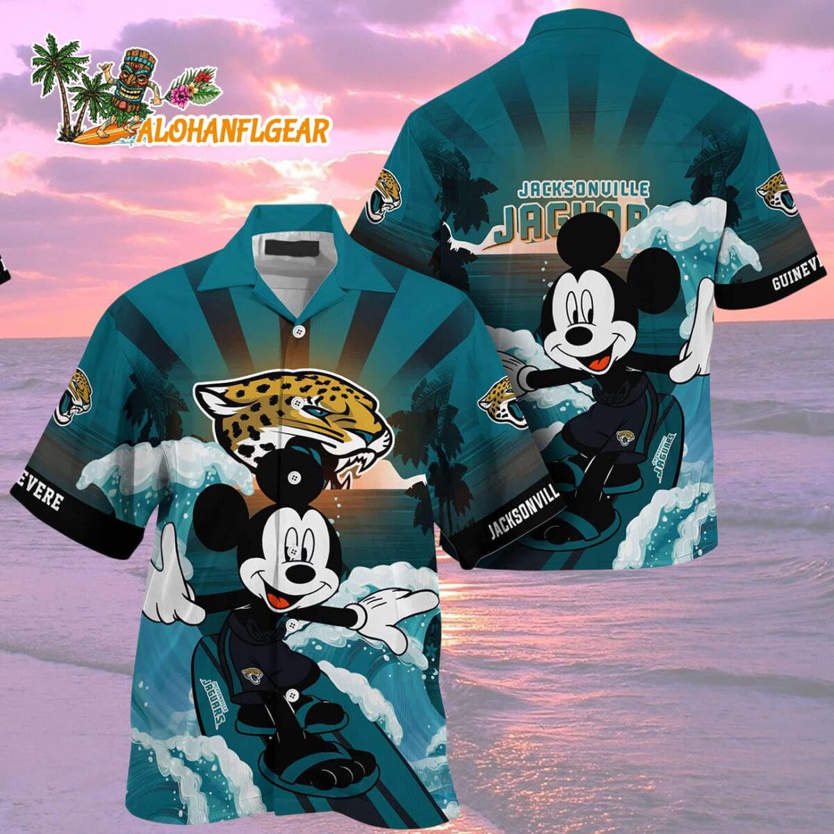 Jacksonville Jaguars Special Mickey Mouse Movies Design Summer Hawaiian Shirt Jacksonville Jaguars Aloha Shirt 2