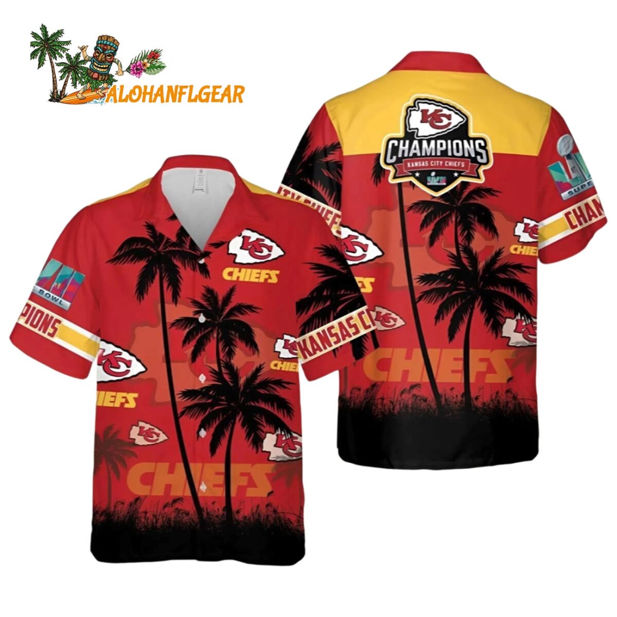 Kansas City Chiefs Champ Superbowl Button Up Shirts Unique Kansas City Chiefs Aloha Shirt 1