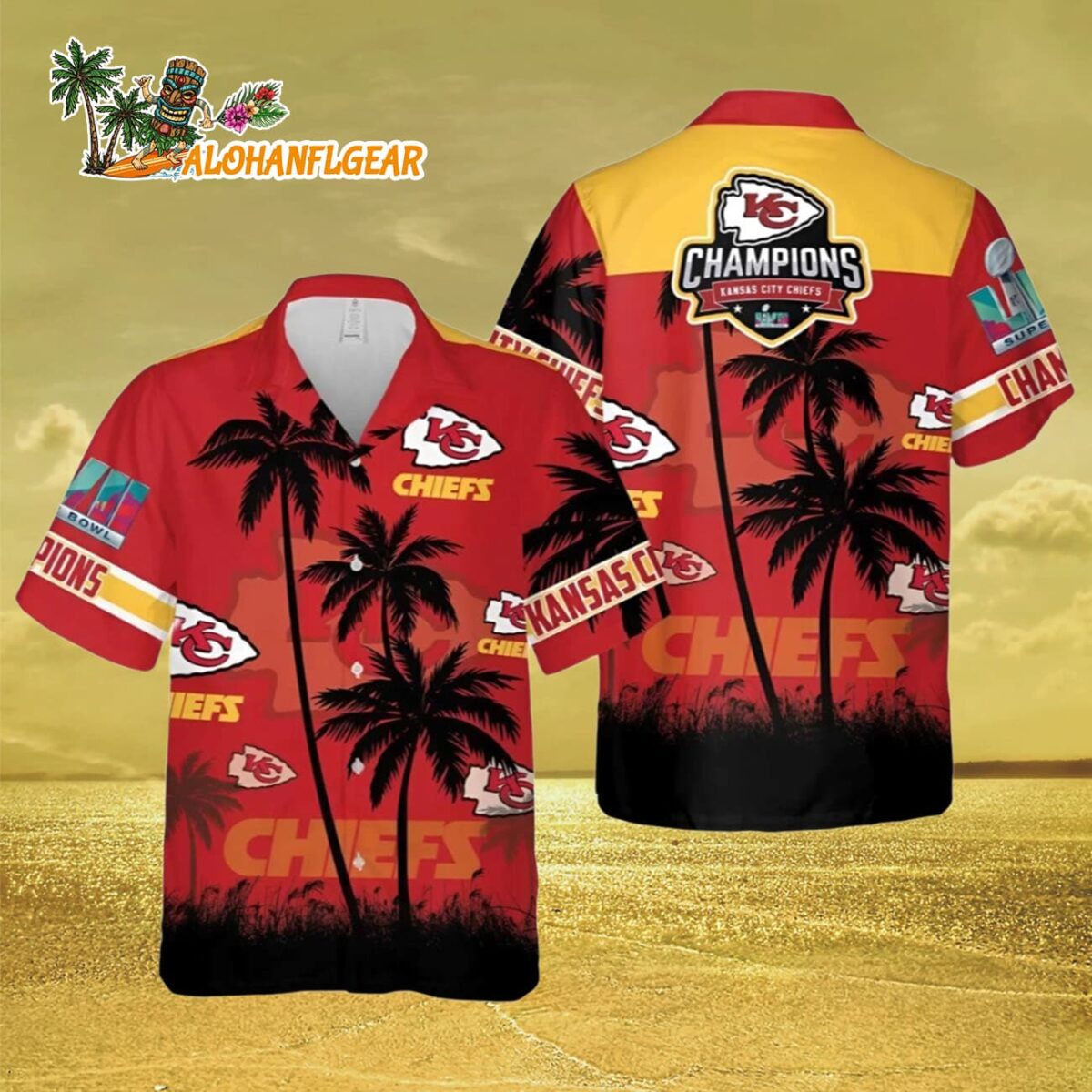 Kansas City Chiefs Champ Superbowl Button Up Shirts Unique Kansas City Chiefs Aloha Shirt 3