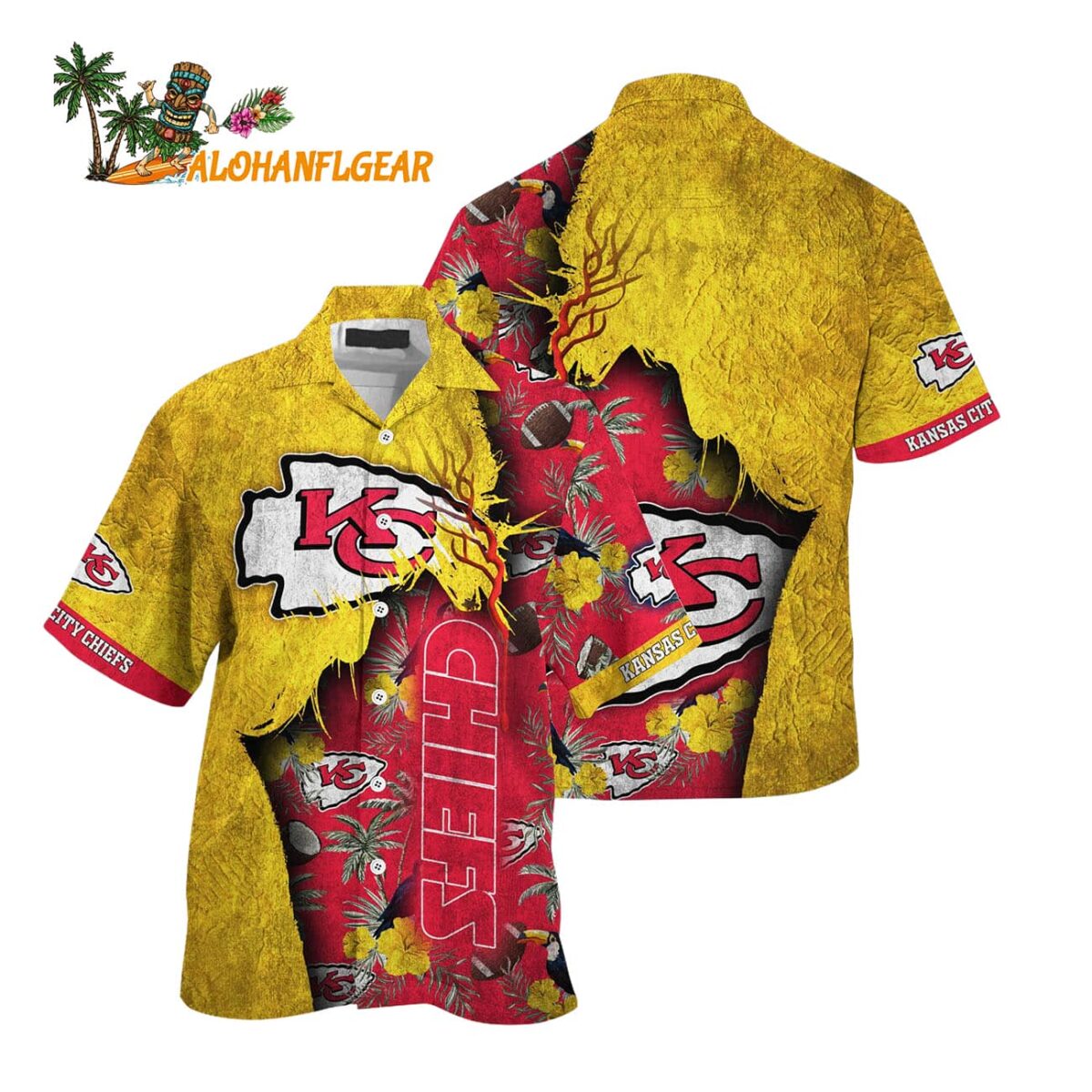 Kansas City Chiefs Football Team Summer God Hawaii Shirt Football NFL Hawaiian Shirt 1