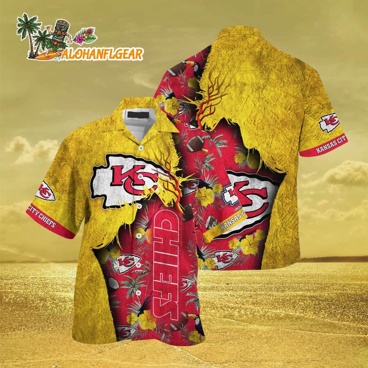 Kansas City Chiefs Football Team Summer God Hawaii Shirt Football NFL Hawaiian Shirt 3