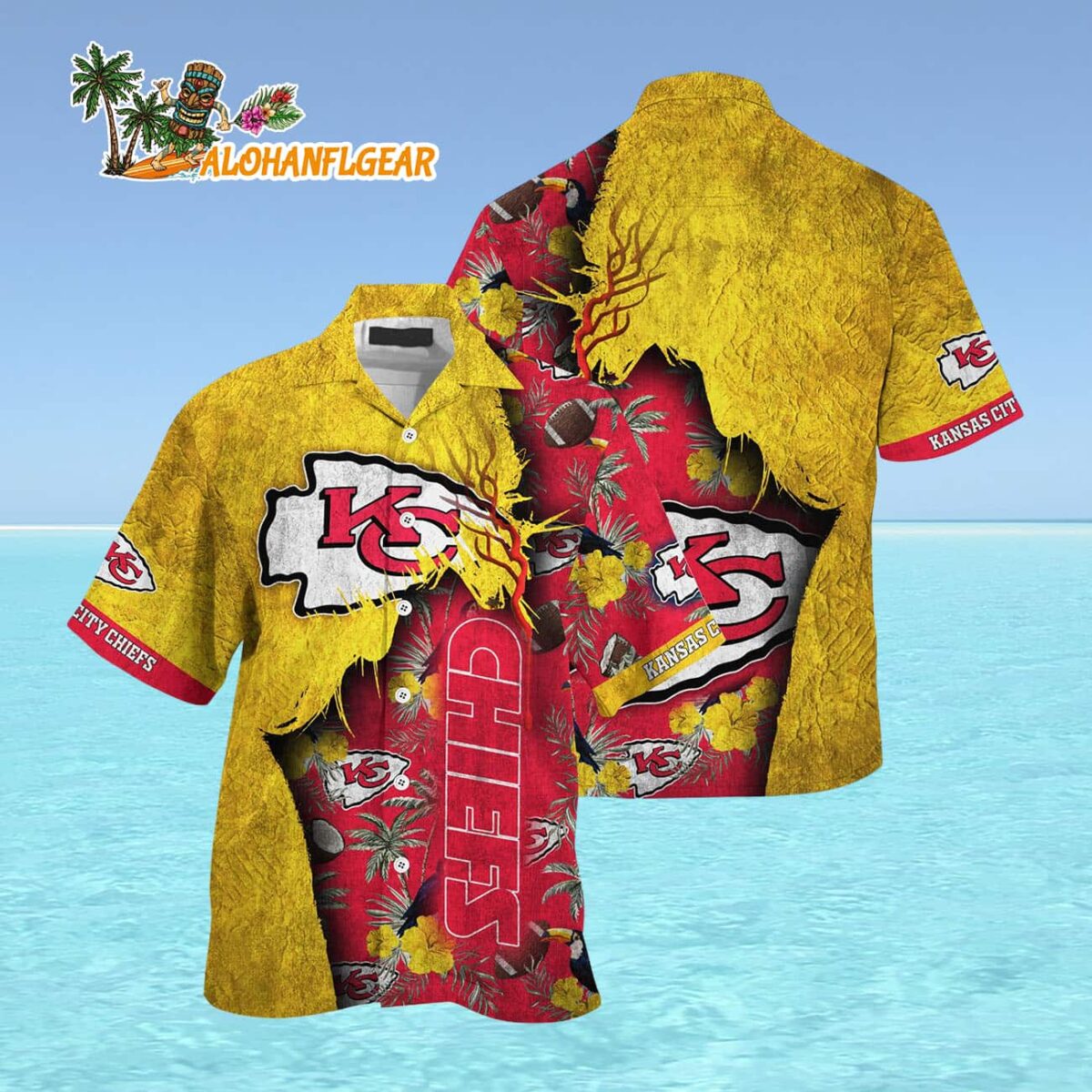 Kansas City Chiefs Football Team Summer God Hawaii Shirt Football NFL Hawaiian Shirt 4