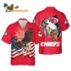 Kansas City Chiefs Hawaiian Shirt Eagle Us Flag Independence Day 4th Of July Kansas City Chiefs Aloha Shirt 1