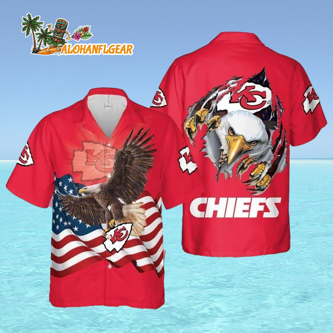 Kansas City Chiefs Hawaiian Shirt Eagle Us Flag Independence Day 4th Of July, Kansas City Chiefs Aloha Shirt Kansas City Chiefs Hawaiian Shirt Eagle Us Flag Independence Day 4th Of July, Kansas City Chiefs Aloha Shirt