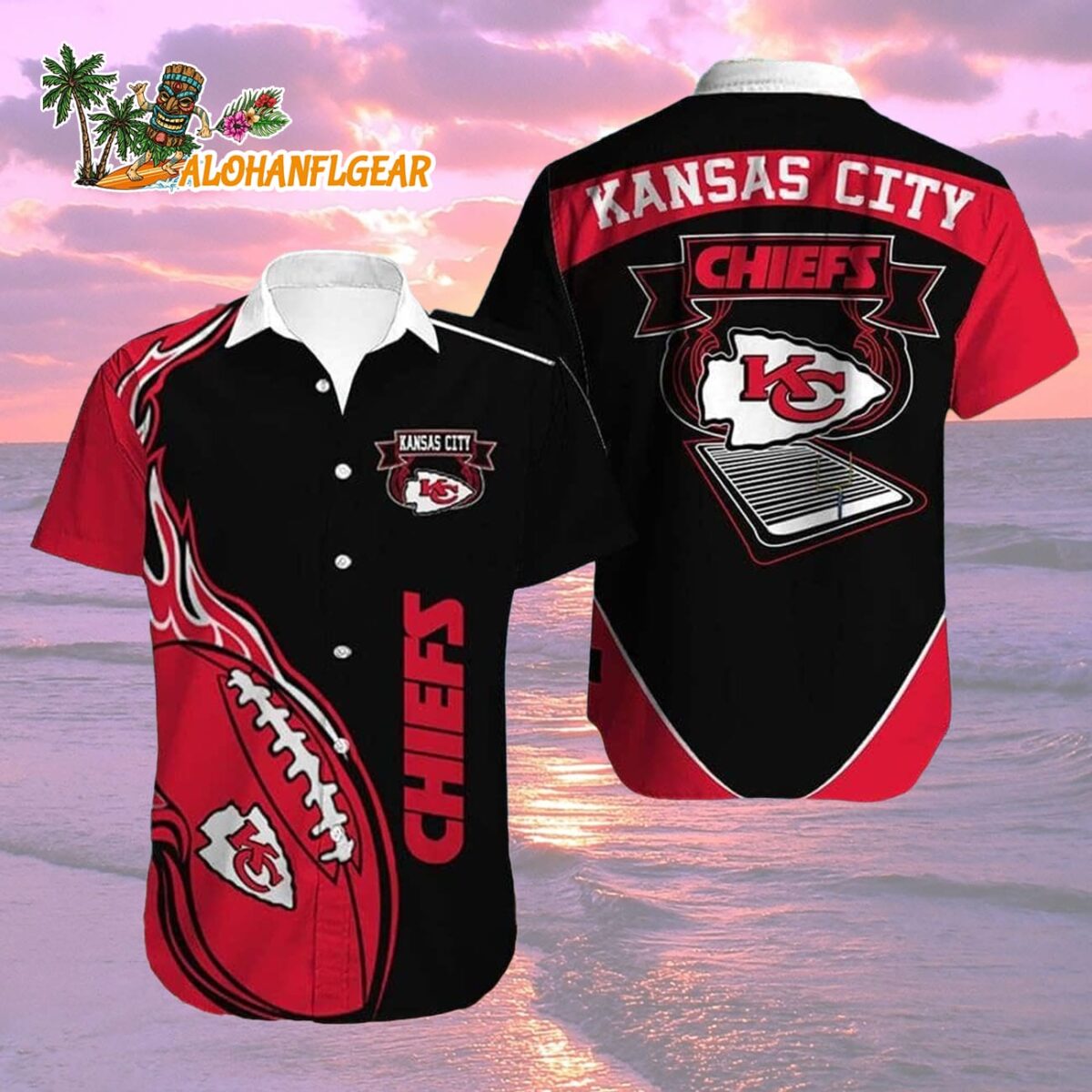 Kansas City Chiefs Hawaiian Shirt Gift For Football Players Kansas City Chiefs Aloha Shirt 2
