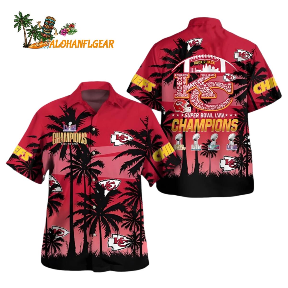 Kansas City Chiefs Hawaiian Shirt Super Bowl Champions Kansas City Chiefs Aloha Shirt 1