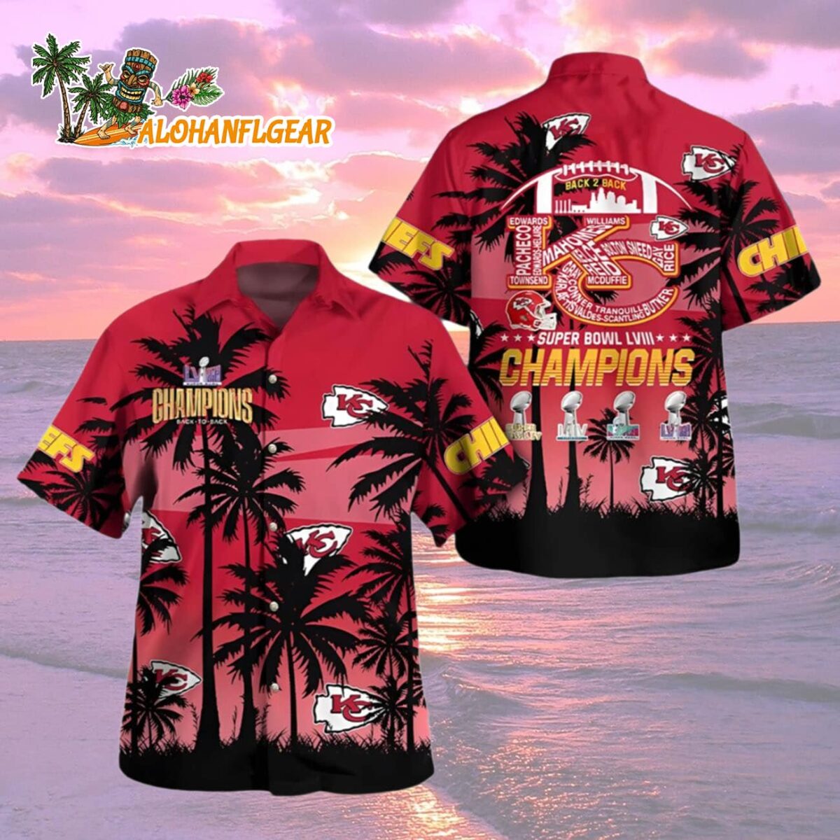 Kansas City Chiefs Hawaiian Shirt Super Bowl Champions Kansas City Chiefs Aloha Shirt 2