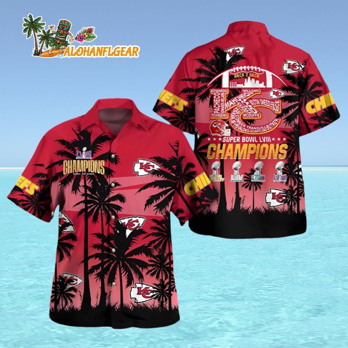 Kansas City Chiefs Hawaiian Shirt Super Bowl Champions Kansas City Chiefs Aloha Shirt 4