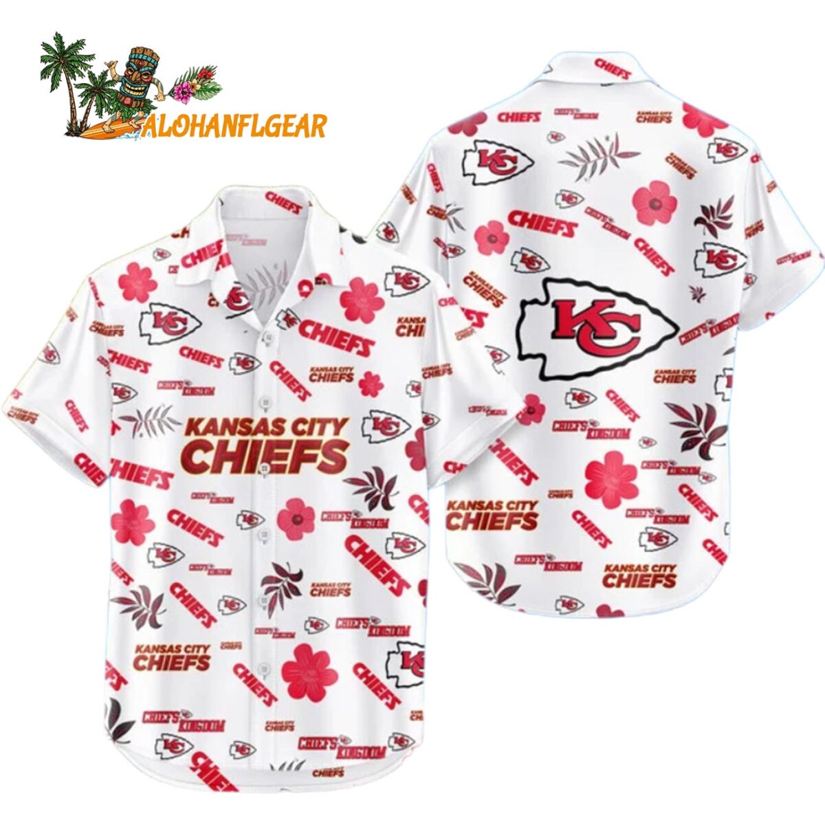 Kansas City Chiefs Hawaiian Shirt Tropical Beach Kansas City Chiefs Aloha Shirt 1