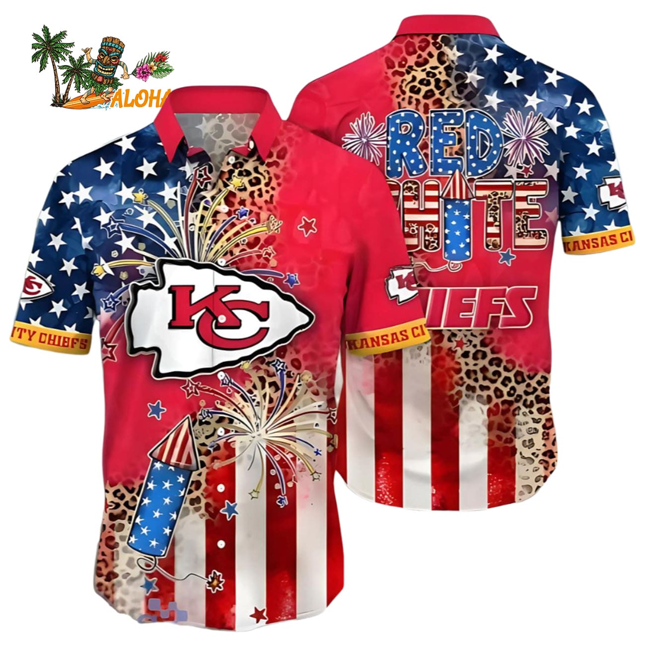 Kansas City Chiefs Independence Day Hawaii Shirt, Kansas City Chiefs Aloha Shirt Kansas City Chiefs Independence Day Hawaii Shirt, Kansas City Chiefs Aloha Shirt