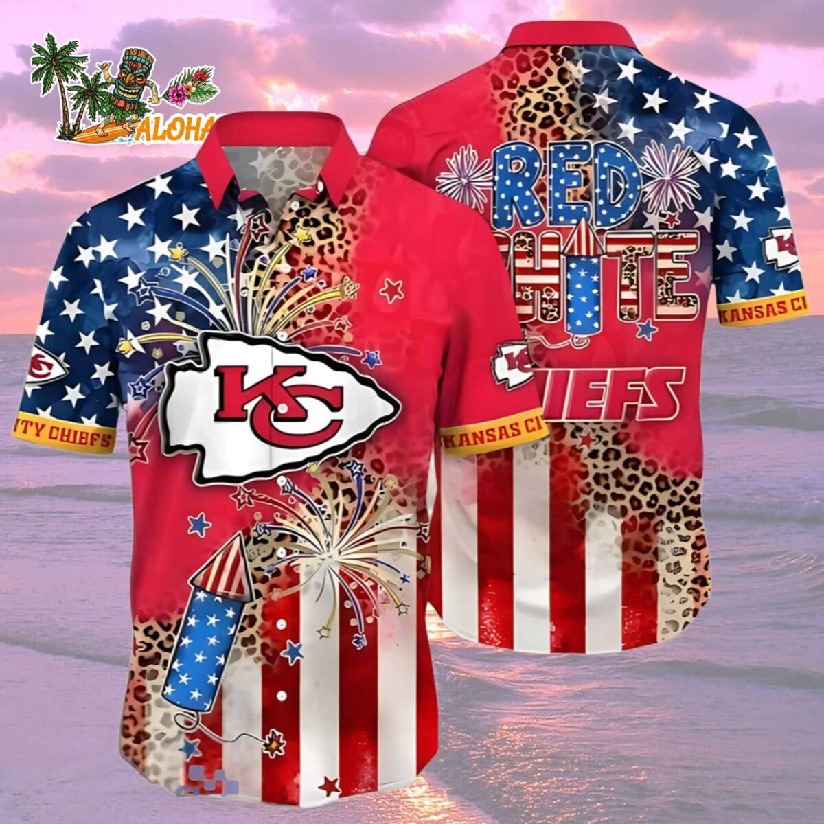 Kansas City Chiefs Independence Day Hawaii Shirt Kansas City Chiefs Aloha Shirt 2