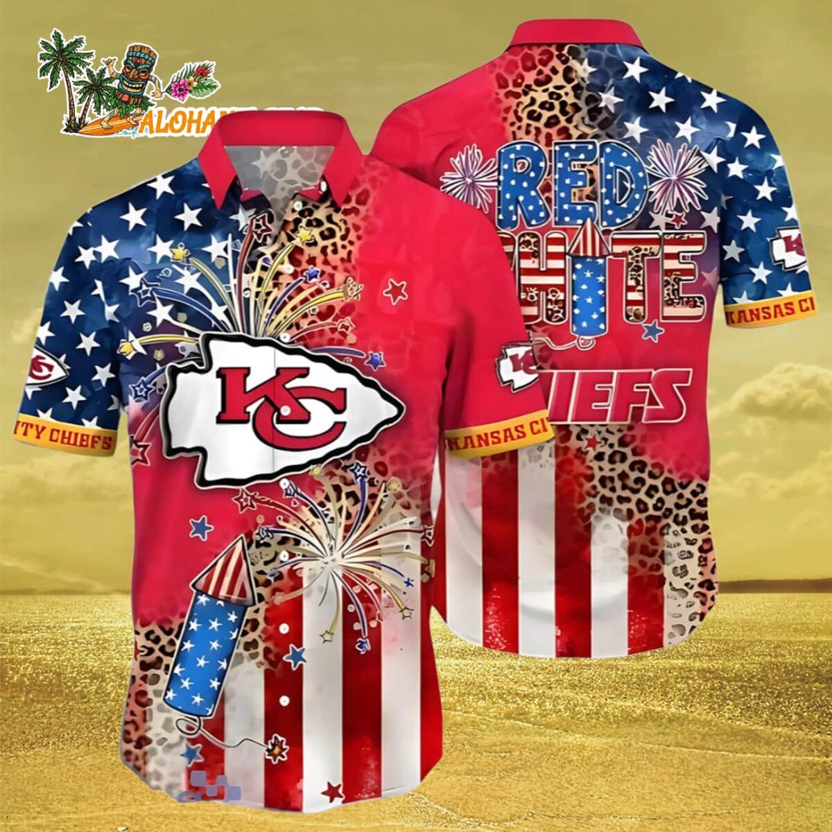 Kansas City Chiefs Independence Day Hawaii Shirt Kansas City Chiefs Aloha Shirt 3