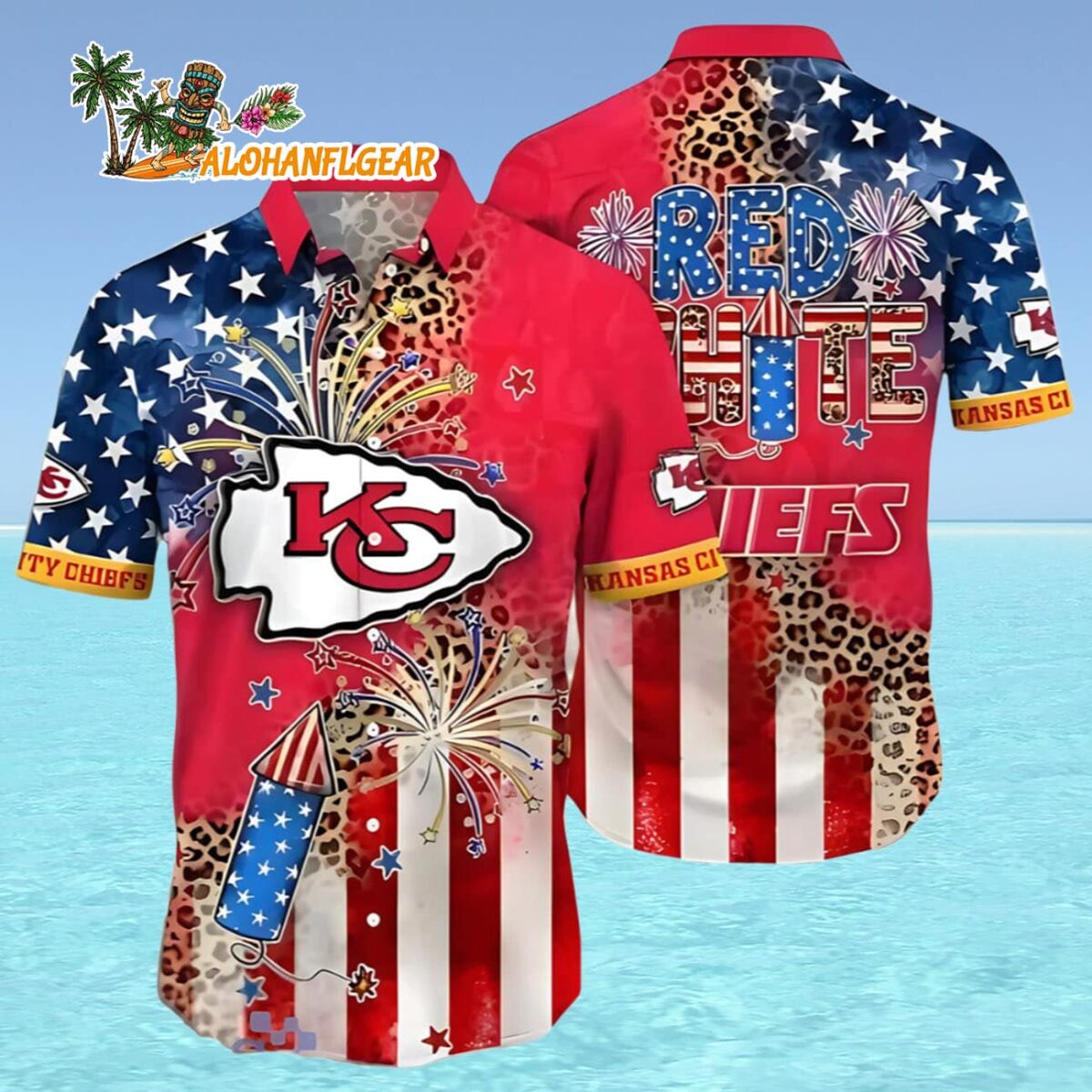 Kansas City Chiefs Independence Day Hawaii Shirt Kansas City Chiefs Aloha Shirt 4