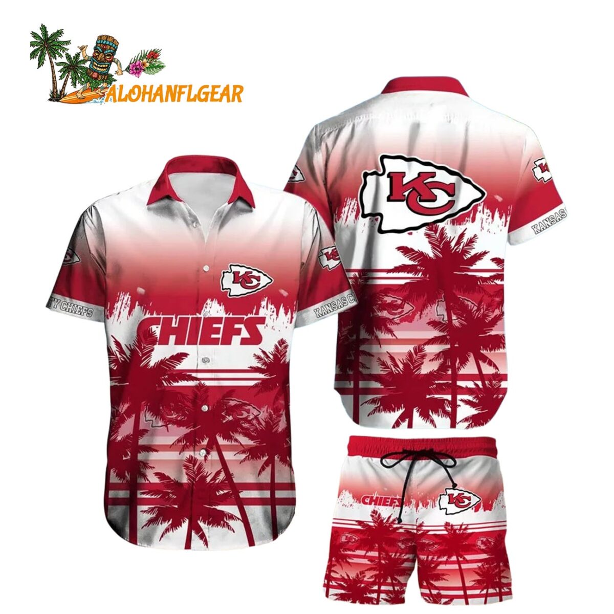 Kansas City Chiefs Ocean Breeze Hawaiian Shirt Kansas City Chiefs Aloha Shirt 1