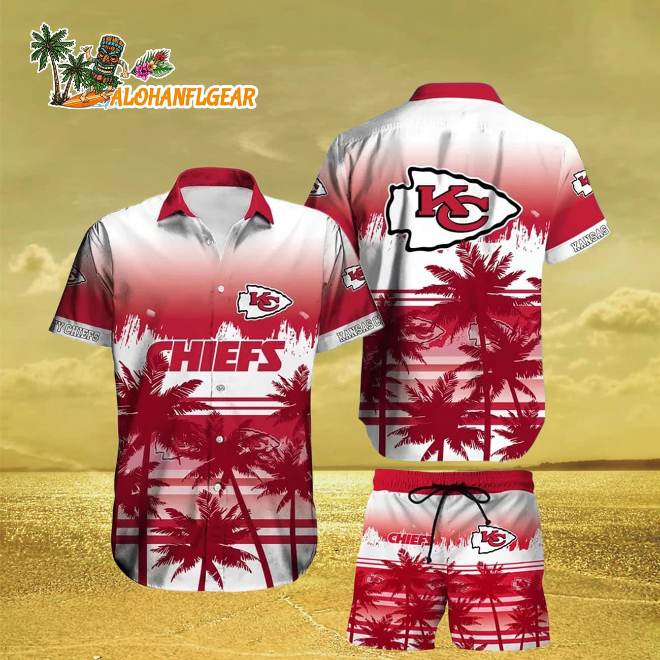 Kansas City Chiefs Ocean Breeze Hawaiian Shirt, Kansas City Chiefs Aloha Shirt Kansas City Chiefs Ocean Breeze Hawaiian Shirt, Kansas City Chiefs Aloha Shirt