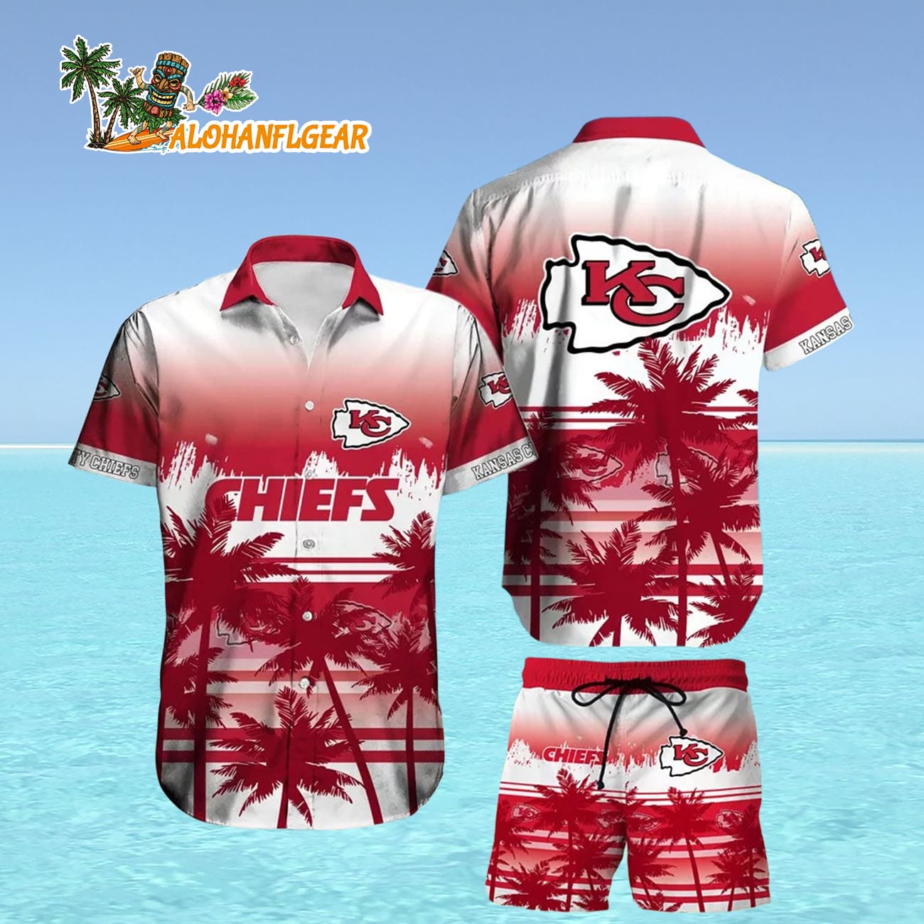 Kansas City Chiefs Ocean Breeze Hawaiian Shirt, Kansas City Chiefs Aloha Shirt Kansas City Chiefs Ocean Breeze Hawaiian Shirt, Kansas City Chiefs Aloha Shirt