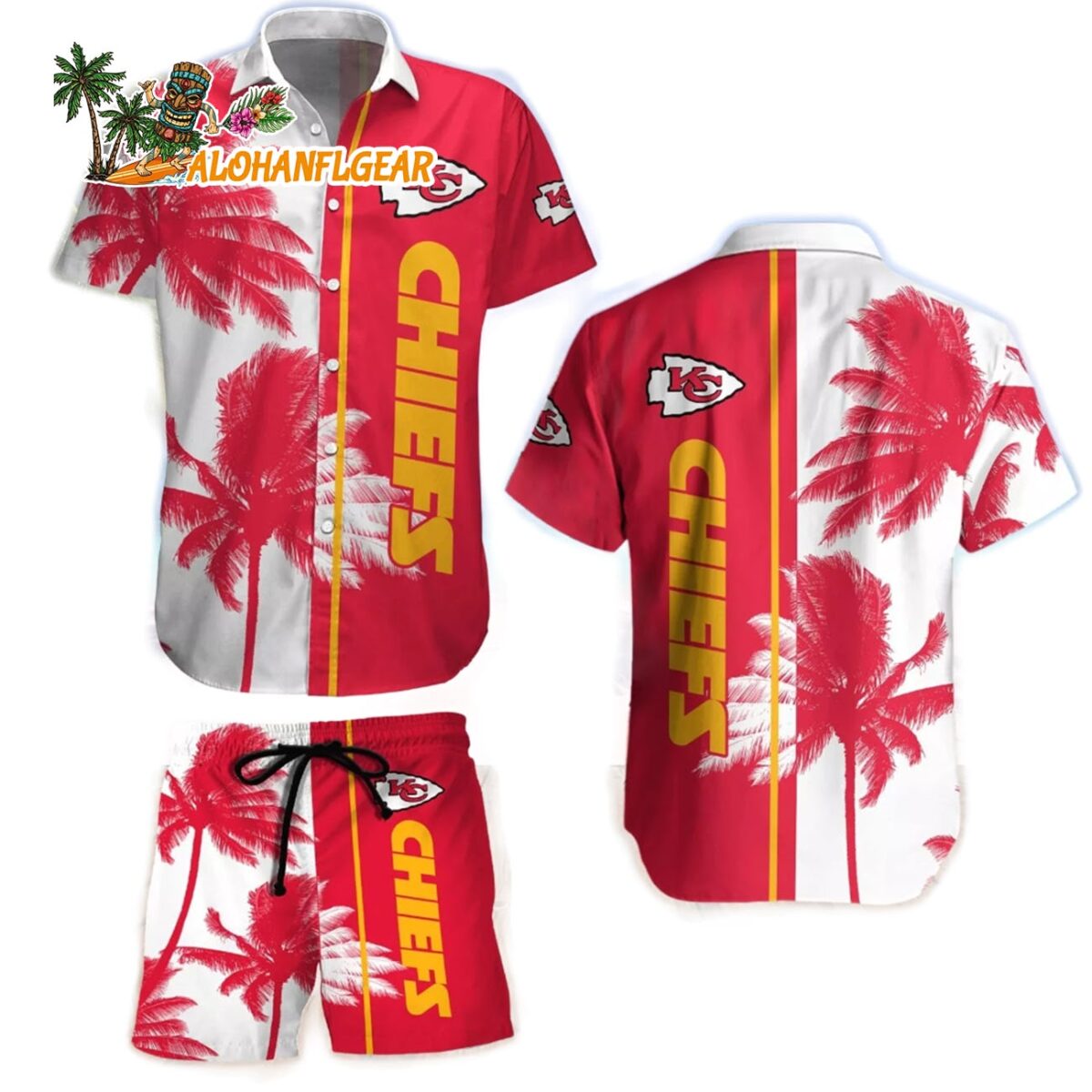 Kansas City Chiefs Tropical Wave Hawaiian Shirt Kansas City Chiefs Aloha Shirt 1