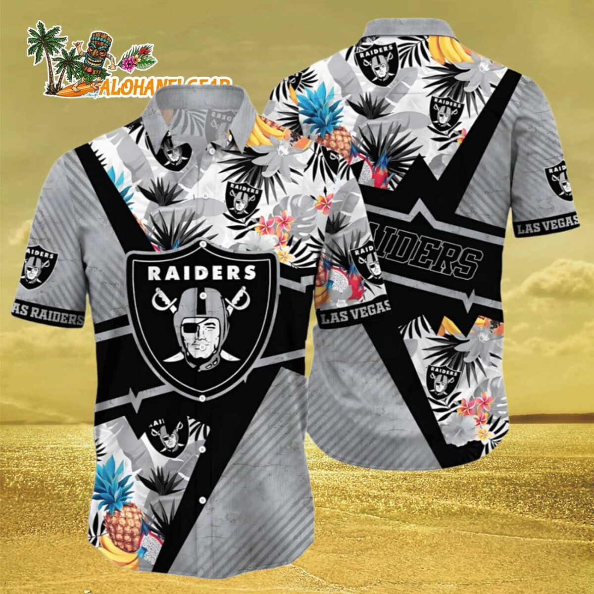 Las Vegas Raiders Hawaiian Shirt For Men Las Vegas Raiders Aloha Shirt 3