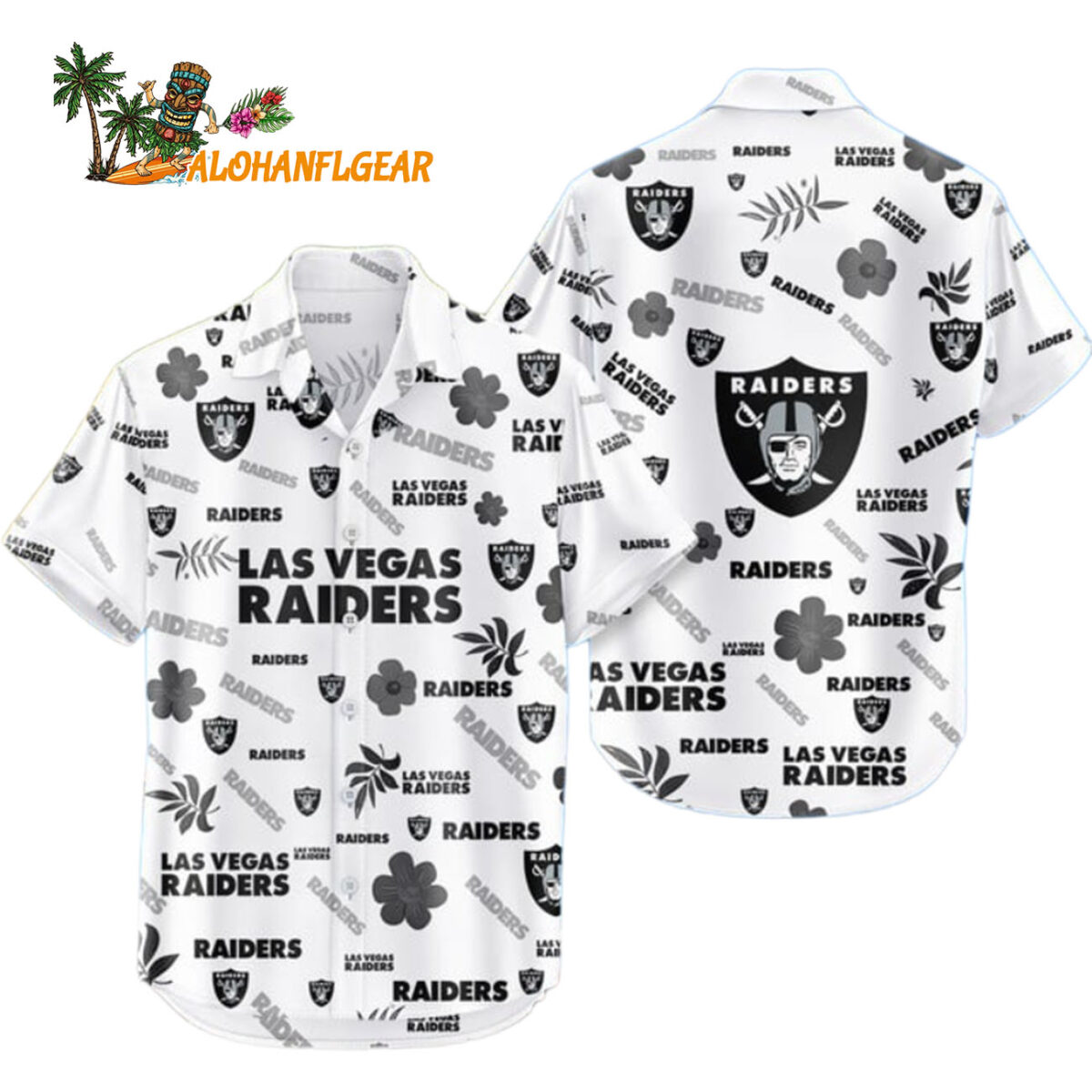 Las Vegas Raiders Hawaiian Shirt Tropical Beach Las Vegas Raiders Aloha Shirt 1