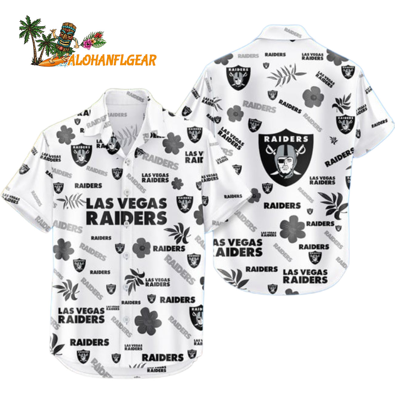 Las Vegas Raiders Hawaiian Shirt Tropical Beach, Las Vegas Raiders Aloha Shirt Las Vegas Raiders Hawaiian Shirt Tropical Beach, Las Vegas Raiders Aloha Shirt