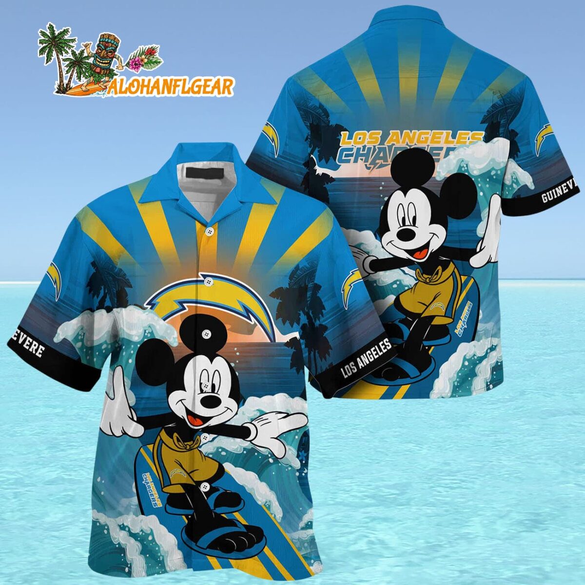 Los Angeles Chargers Special Mickey Mouse Movies Design Summer Hawaiian Shirt Los Angeles Chargers Aloha Shirt 4