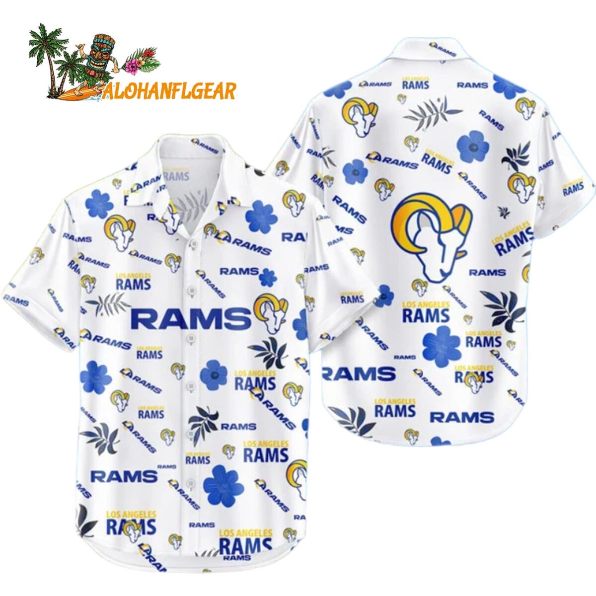 Los Angeles Rams Hawaiian Shirt Tropical Beach Los Angeles Rams Aloha Shirt 1