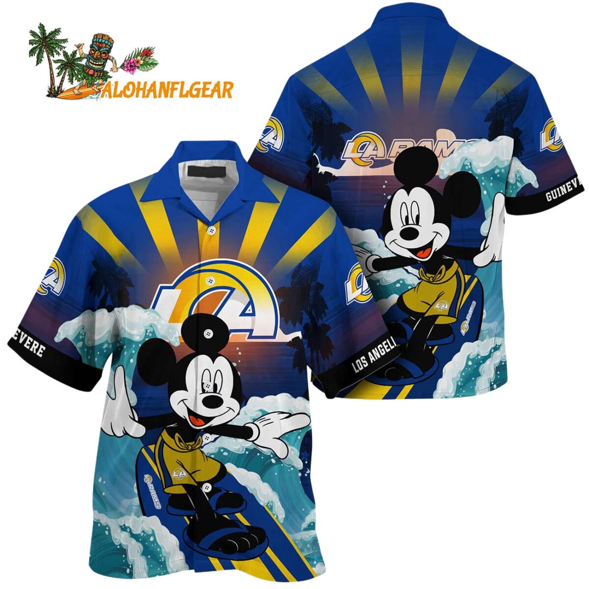 Los Angeles Rams Special Mickey Mouse Movies Design Summer Hawaiian Shirt Los Angeles Rams Aloha Shirt 1