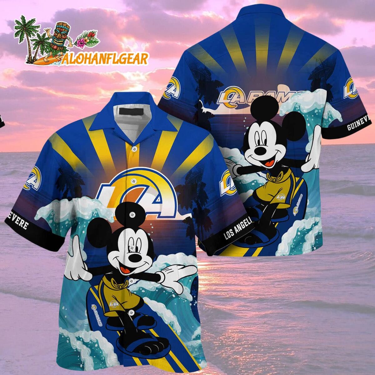 Los Angeles Rams Special Mickey Mouse Movies Design Summer Hawaiian Shirt Los Angeles Rams Aloha Shirt 2