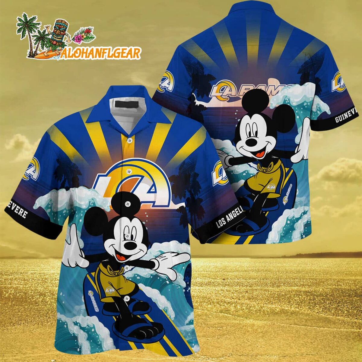 Los Angeles Rams Special Mickey Mouse Movies Design Summer Hawaiian Shirt Los Angeles Rams Aloha Shirt 3
