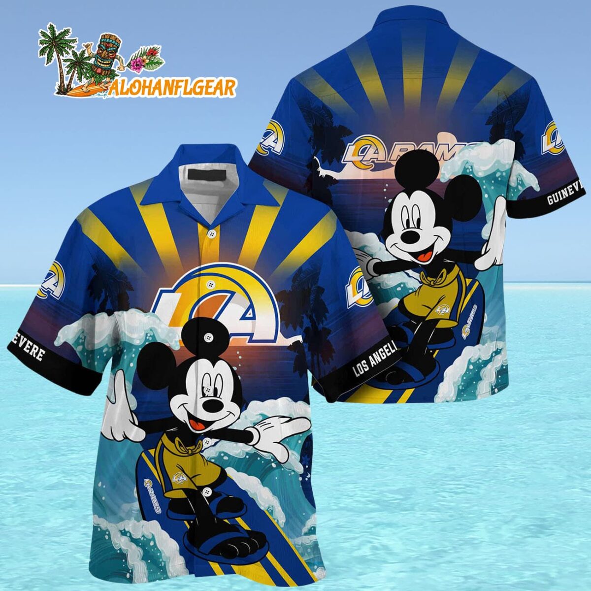 Los Angeles Rams Special Mickey Mouse Movies Design Summer Hawaiian Shirt Los Angeles Rams Aloha Shirt 4