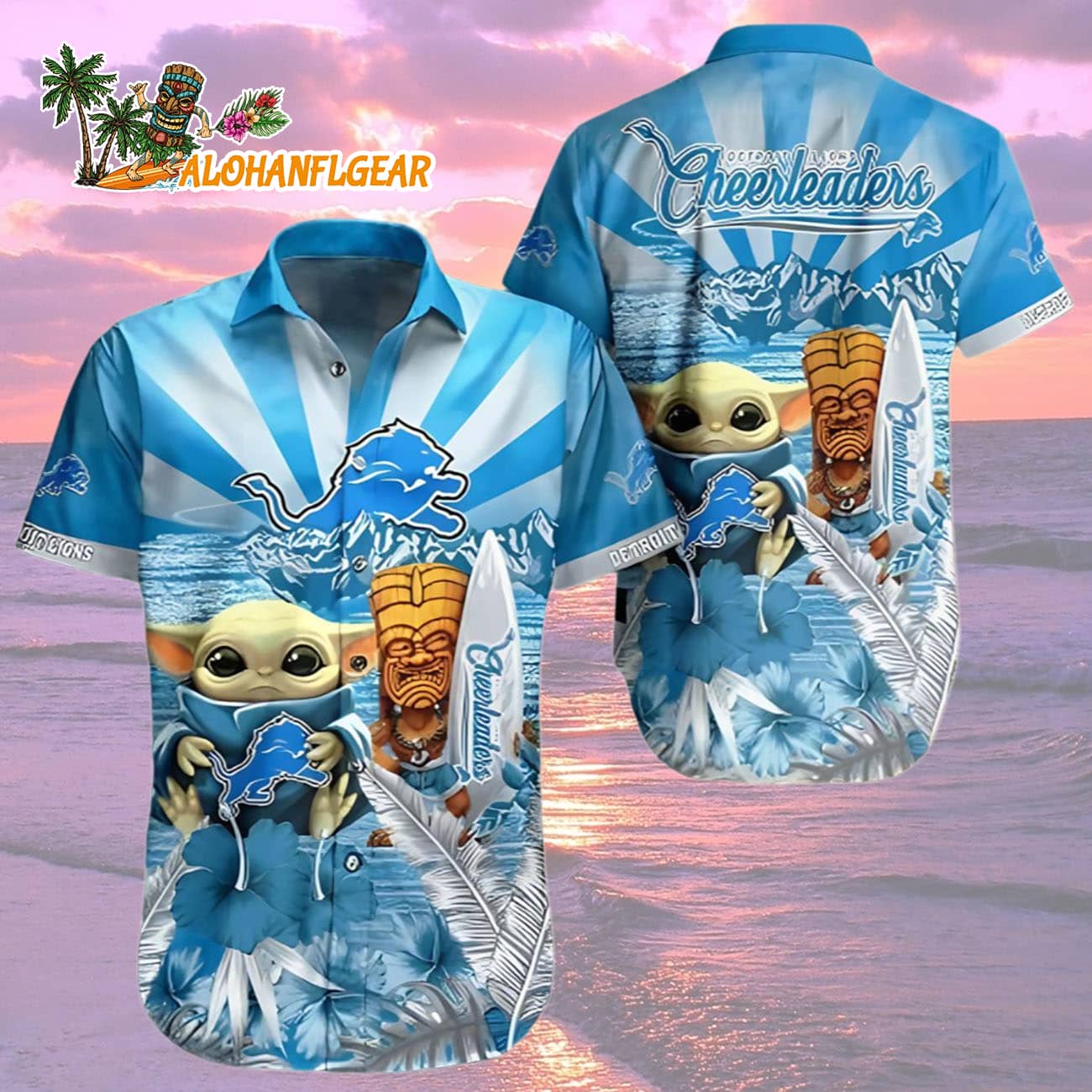 Men And Womens Detroit Lions Hawaiian Shirt Baby Yoda, Detroit Lions Aloha Shirt Men And Womens Detroit Lions Hawaiian Shirt Baby Yoda, Detroit Lions Aloha Shirt