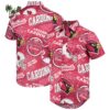 Mens Foco Cardinal Arizona Cardinals Hawaiian Shirt Button up Shirt Cardinal Arizona Aloha Shirt 1