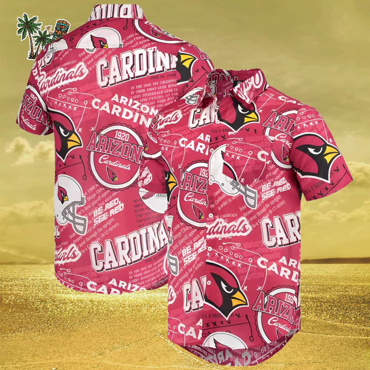 Mens Foco Cardinal Arizona Cardinals Hawaiian Shirt Button-up Shirt, Cardinal Arizona Aloha Shirt Mens Foco Cardinal Arizona Cardinals Hawaiian Shirt Button-up Shirt, Cardinal Arizona Aloha Shirt