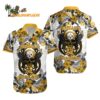 Metallica Skull And Flower Pittsburgh Steelers Hawaiian Shirt Pittsburgh Steelers Aloha Shirt 1