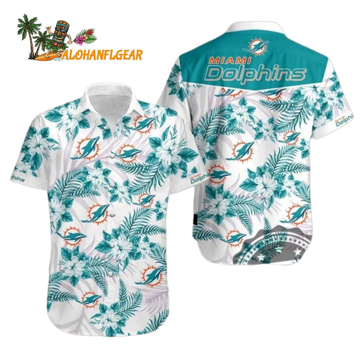 Miami Dolphins Button Up Shirt Gift For Fan Men Women Unique Miami Dolphins Aloha Shirt 1