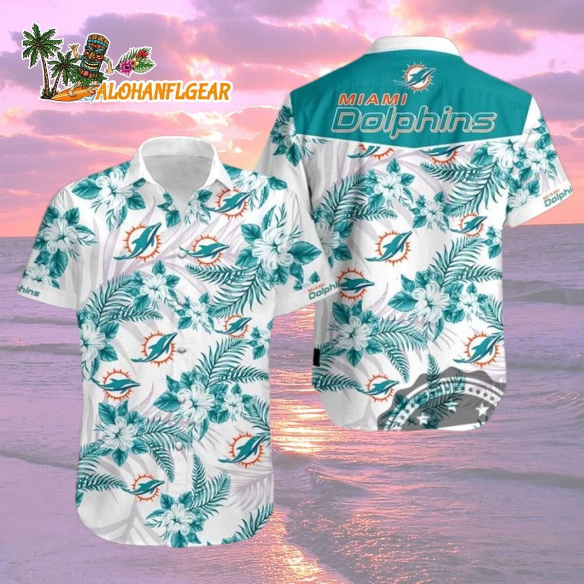 Miami Dolphins Button Up Shirt Gift For Fan Men Women Unique, Miami Dolphins Aloha Shirt 1 Miami Dolphins Button Up Shirt Gift For Fan Men Women Unique Miami Dolphins Aloha Shirt 2